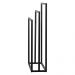 Porta Toalha Para 3 Toalhas Eleganza 50 cm Metal Preto - Pallazio