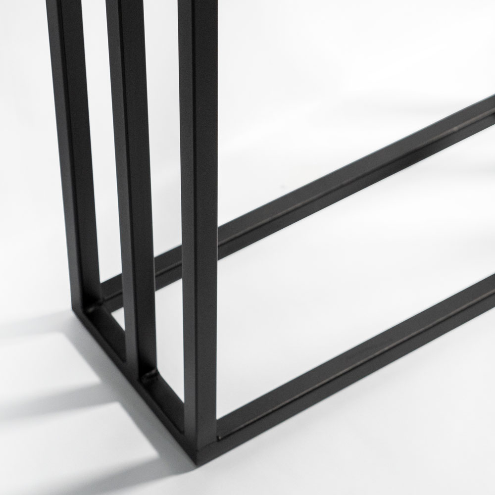 Porta Toalha Para 3 Toalhas Eleganza 50 cm Metal Preto - Pallazio