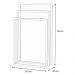 Porta Toalha Para 3 Toalhas Eleganza 50 cm Metal Preto - Pallazio