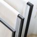 Porta Toalha Para 3 Toalhas Eleganza 50 cm Metal Preto e Madeira - Pallazio