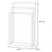 Porta Toalha Para 3 Toalhas Eleganza 50 cm Metal Preto e Madeira - Pallazio