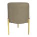 Puff Decorativo Soren Suede Marrom Rato Pés de Ferro Dourado - Pallazio