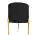 Puff Decorativo Soren Suede Preto Pés de Ferro Dourado - Pallazio