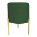 Puff Decorativo Soren Suede Verde Pés de Ferro Dourado - Pallazio