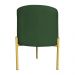 Puff Decorativo Soren Suede Verde Pés de Ferro Dourado - Pallazio