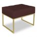 Puff Lisa Suede Marsala Base Metálica Industrial Dourado - Pallazio
