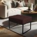 Puff Lisa Suede Marsala Base Metálica Industrial Preto - Pallazio