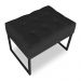 Puff Lisa Suede Preto Base Metálica Industrial Preto - Pallazio