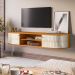 Rack Bancada Suspensa para TV 75 Polegadas 183cm Onix Cinamomo/Off White - Pallazio