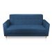Sofá 03 Lugares 180cm Atenas Suede Azul Marinho Pés Castanho - Pallazio