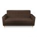 Sofá 03 Lugares 180cm Atenas Suede Marrom Pés Castanho - Pallazio