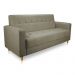 Sofá 03 Lugares 180cm Atenas Suede Marrom Rato Pés Castanho - Pallazio