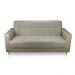 Sofá 03 Lugares 180cm Atenas Suede Marrom Rato Pés Castanho - Pallazio