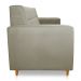 Sofá 03 Lugares 180cm Atenas Suede Marrom Rato Pés Castanho - Pallazio