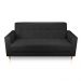 Sofá 03 Lugares 180cm Atenas Suede Preto Pés Castanho - Pallazio