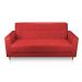 Sofá 03 Lugares 180cm Atenas Suede Vermelho Pés Castanho - Pallazio