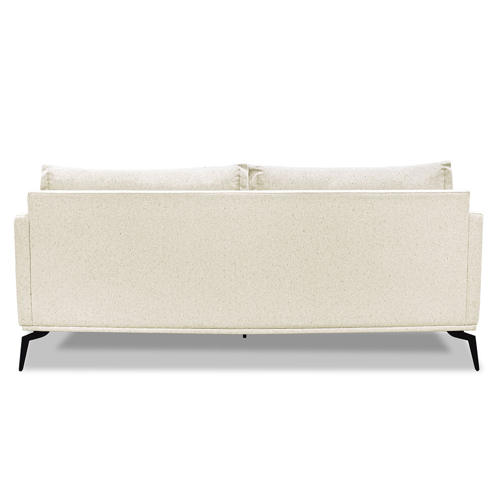 Sofá Living 2 Lugares 1,60m Sirius Linho Natural Pés Metálicos - Pallazio