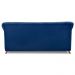 Sofá Living 2 Lugares 1,60m Vênus Suede Azul Marinho Pés Castanho - Pallazio
