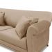 Sofá Living 2 Lugares 1,60m Vênus Suede Bege Pés Castanho - Pallazio