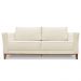 Sofá Living 2 Lugares 1,70m Vega Linho Natural Pés Castanho - Pallazio