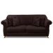 Sofá Living 2 Lugares 1,80m Vênus Suede Marrom Café Pés Castanho - Pallazio