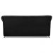 Sofá Living 2 Lugares 1,80m Vênus Suede Preto Pés Castanho - Pallazio