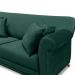 Sofá Living 2 Lugares 1,80m Vênus Veludo Verde Floresta Pés Castanho - Pallazio