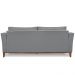 Sofá Living 2 Lugares 1,90m Vega Linho Grafite Pés Castanho - Pallazio