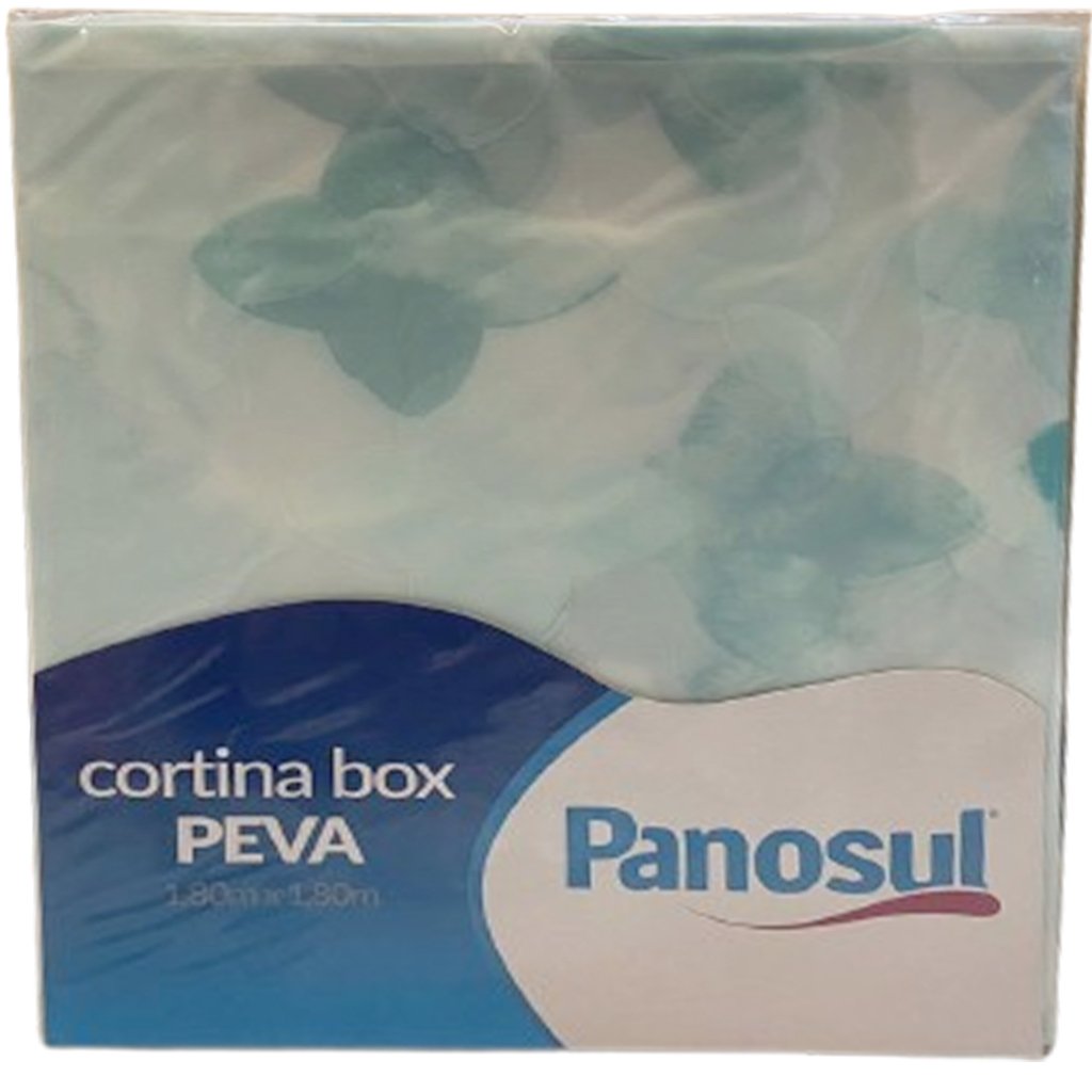 Cortina Box para Chuveiro Peva 180x180cm Verde Água