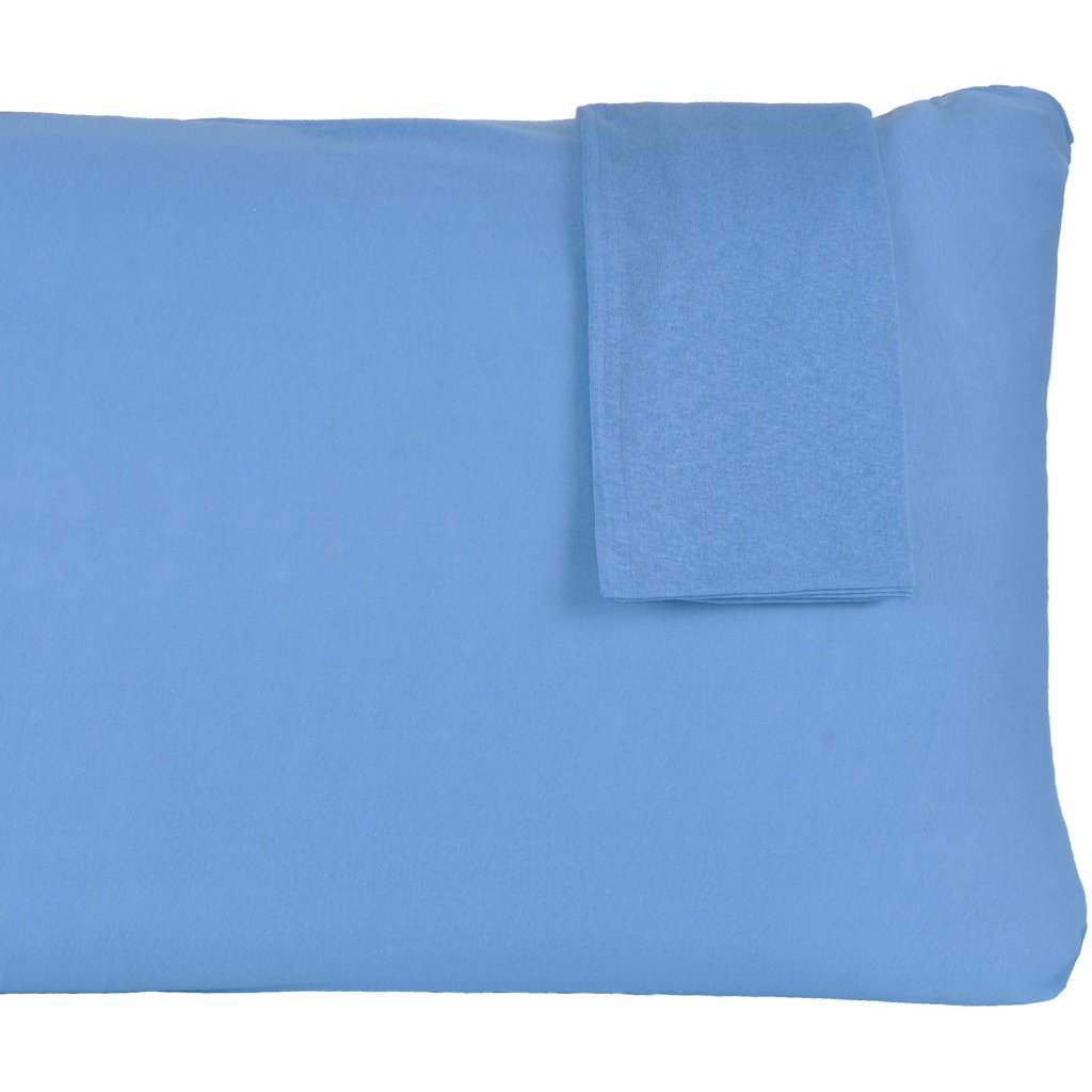 Jogo de Fronhas Serena Malha 100% Algodão 50x70cm Azul
