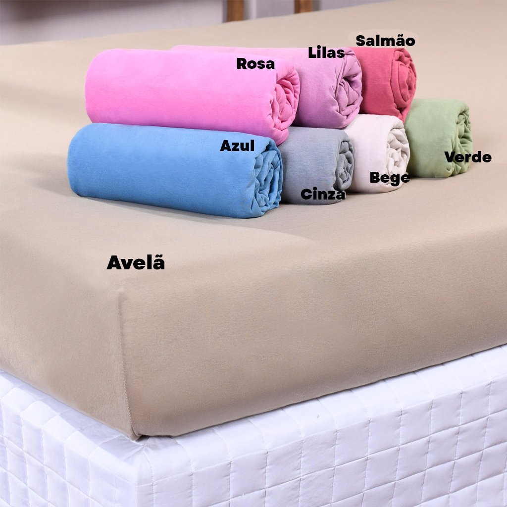 Lençol King Dreams Malha 100% Algodão 193x203x35cm Lilás