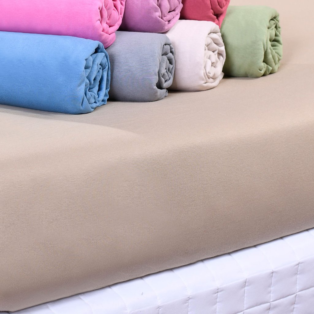 Lençol Queen Dreams Malha 100% Algodão 158x198x30cm Bege
