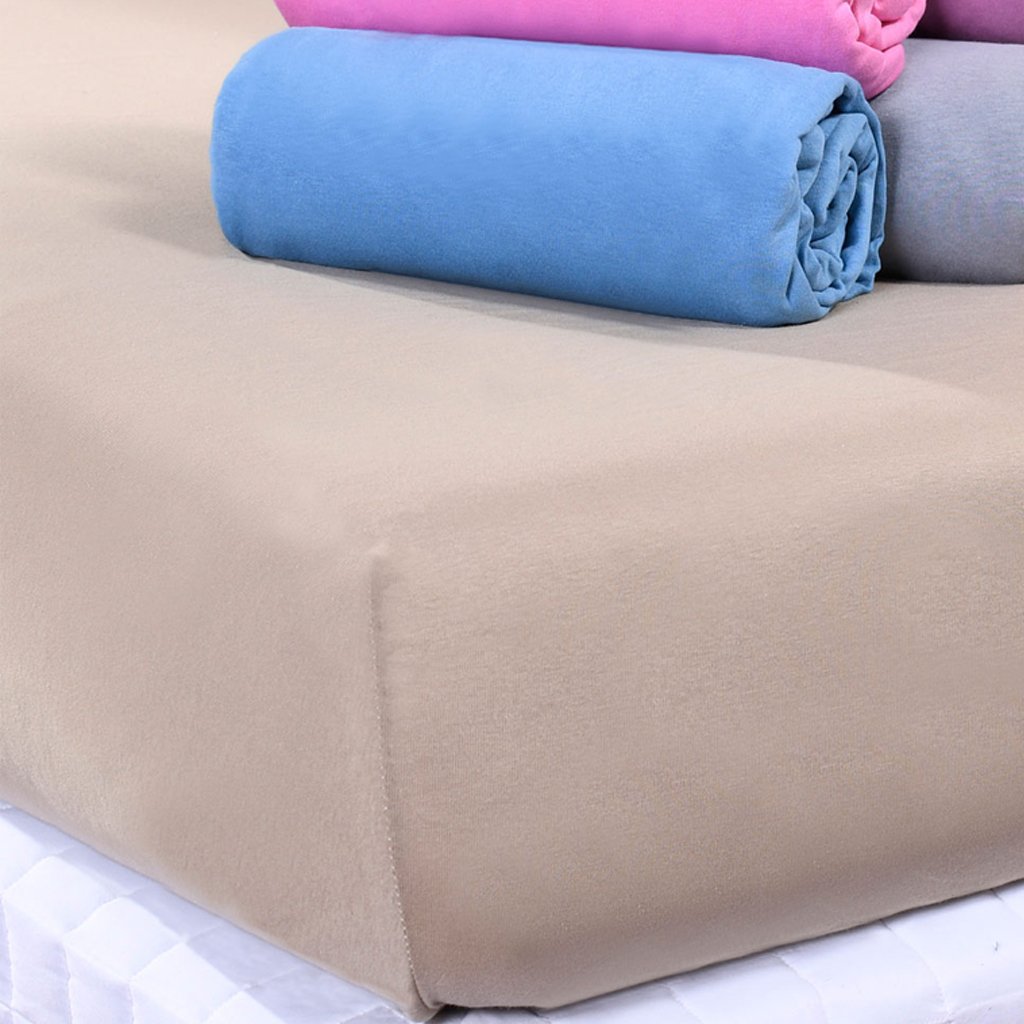 Lençol Queen Dreams Malha 100% Algodão 158x198x30cm Bege
