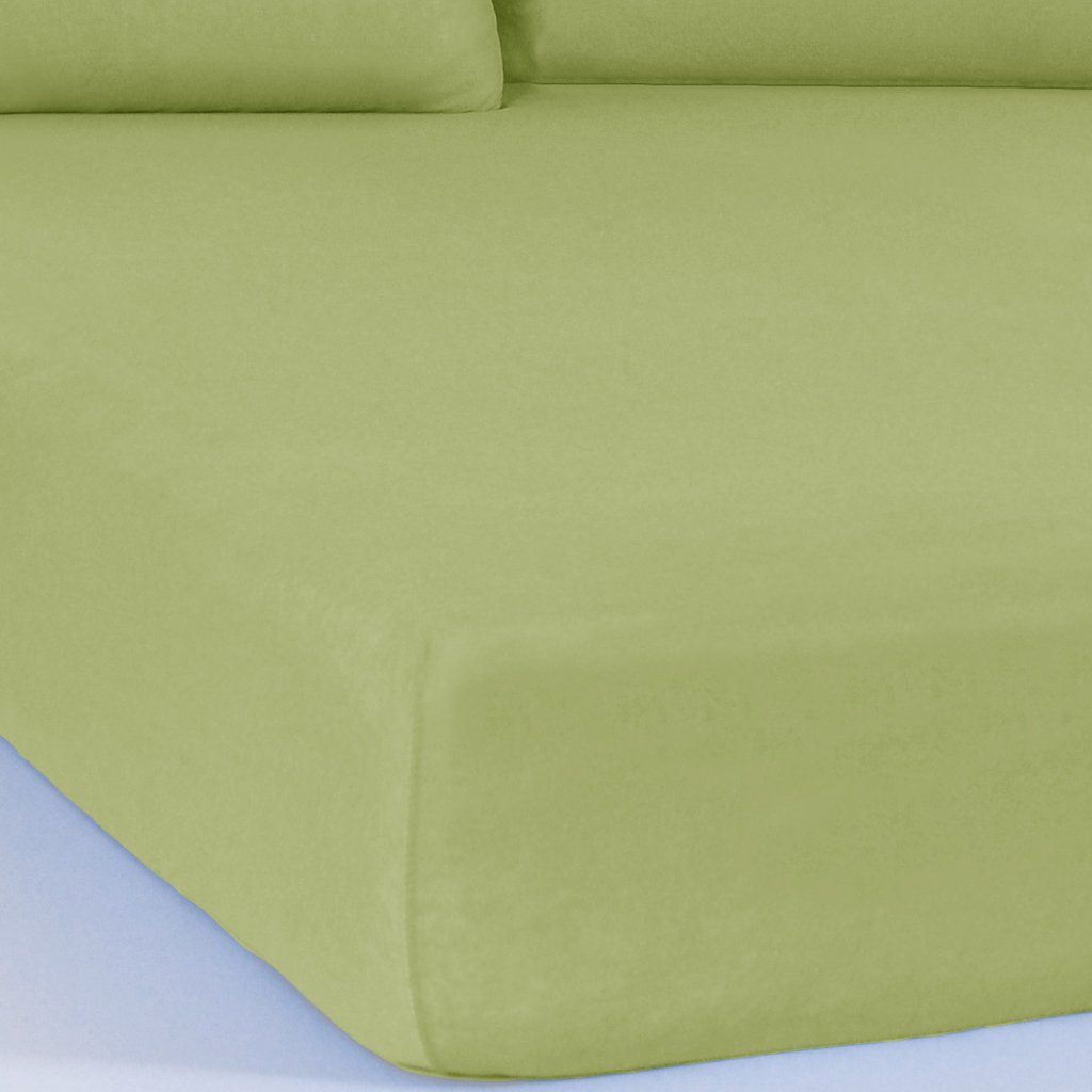 Lençol Queen Serena Malha 100% Algodão 158x198x35cm Verde