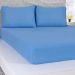 Lençol Solteiro Serena Malha 100% Algodão 88x188x23cm Azul