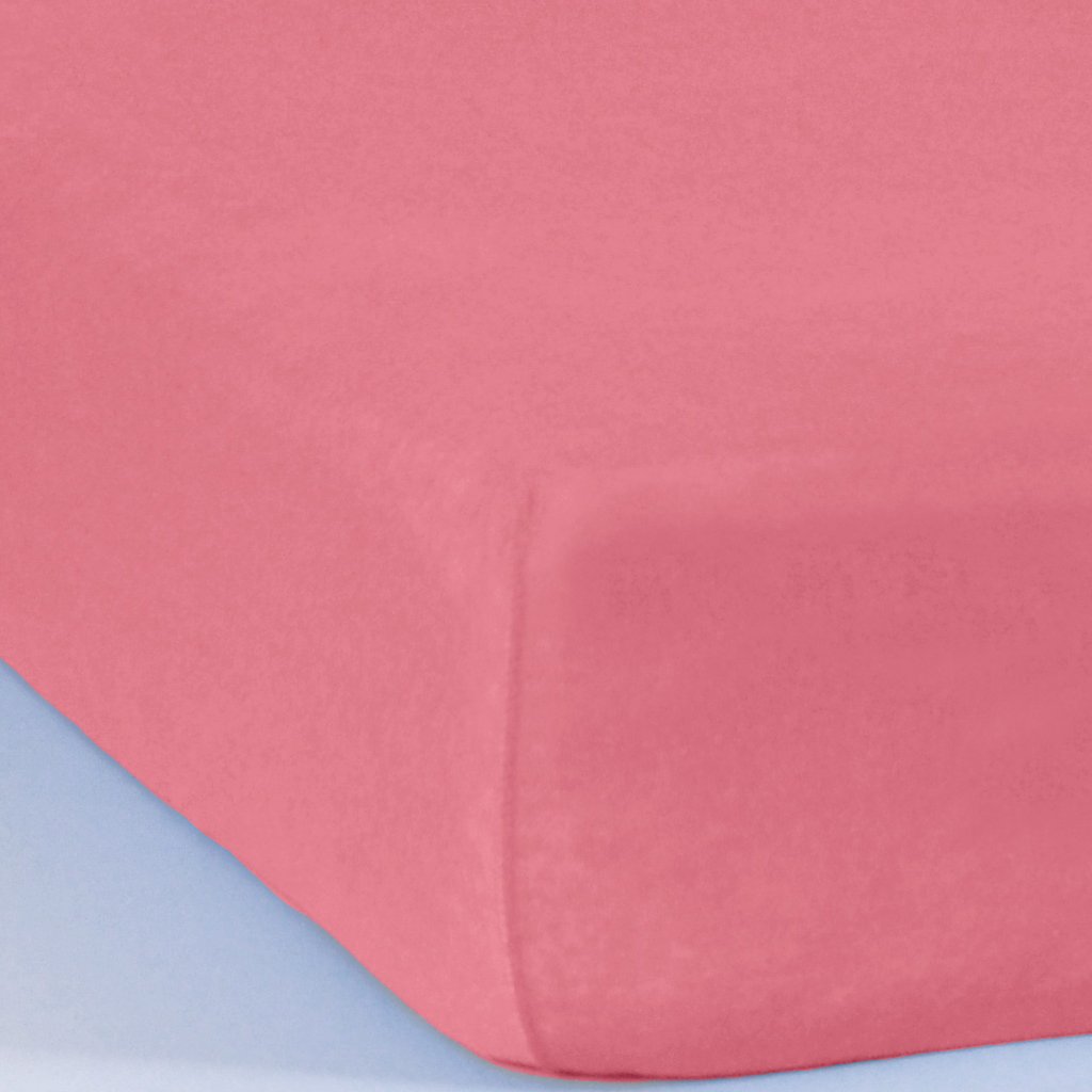 Lençol Solteiro Serena Malha 100% Algodão 88x188x23cm Goiaba