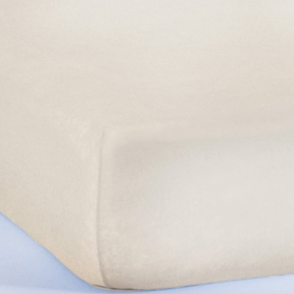 Lençol Solteiro Serena Malha 100% Algodão 88x188x23cm Pérola