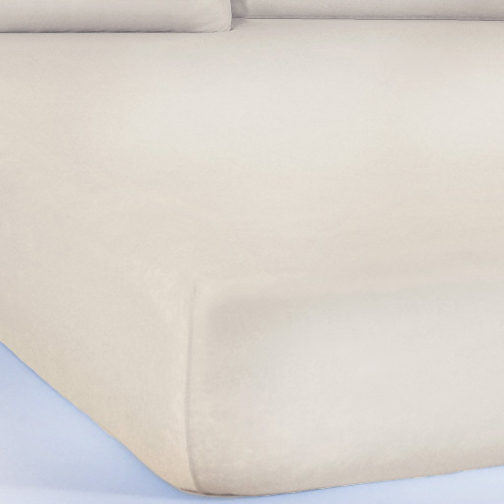 Lençol Solteiro Serena Malha 100% Algodão 88x188x23cm Pérola
