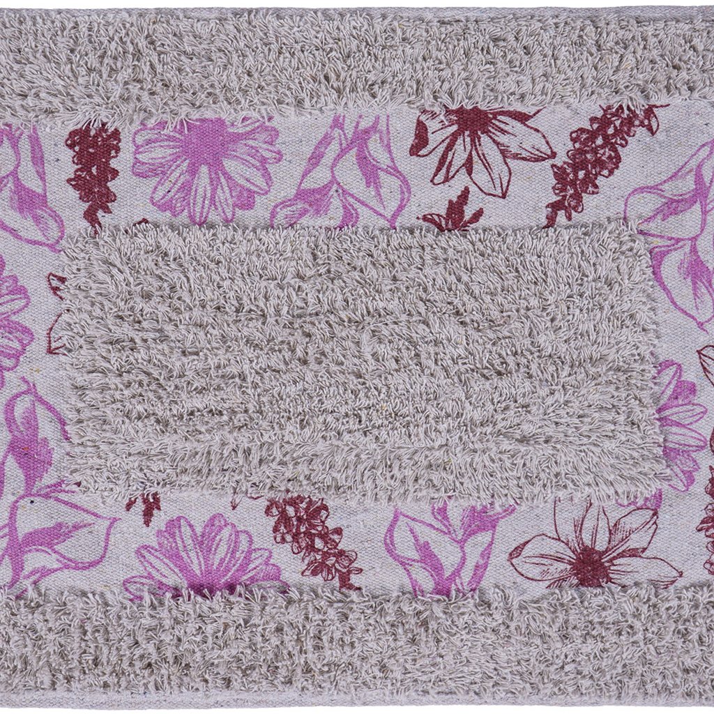 Tapete de Banheiro Slim Algodão 40x60cm Flowers