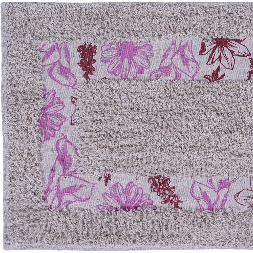 Tapete de Banheiro Slim Algodão 40x60cm Flowers