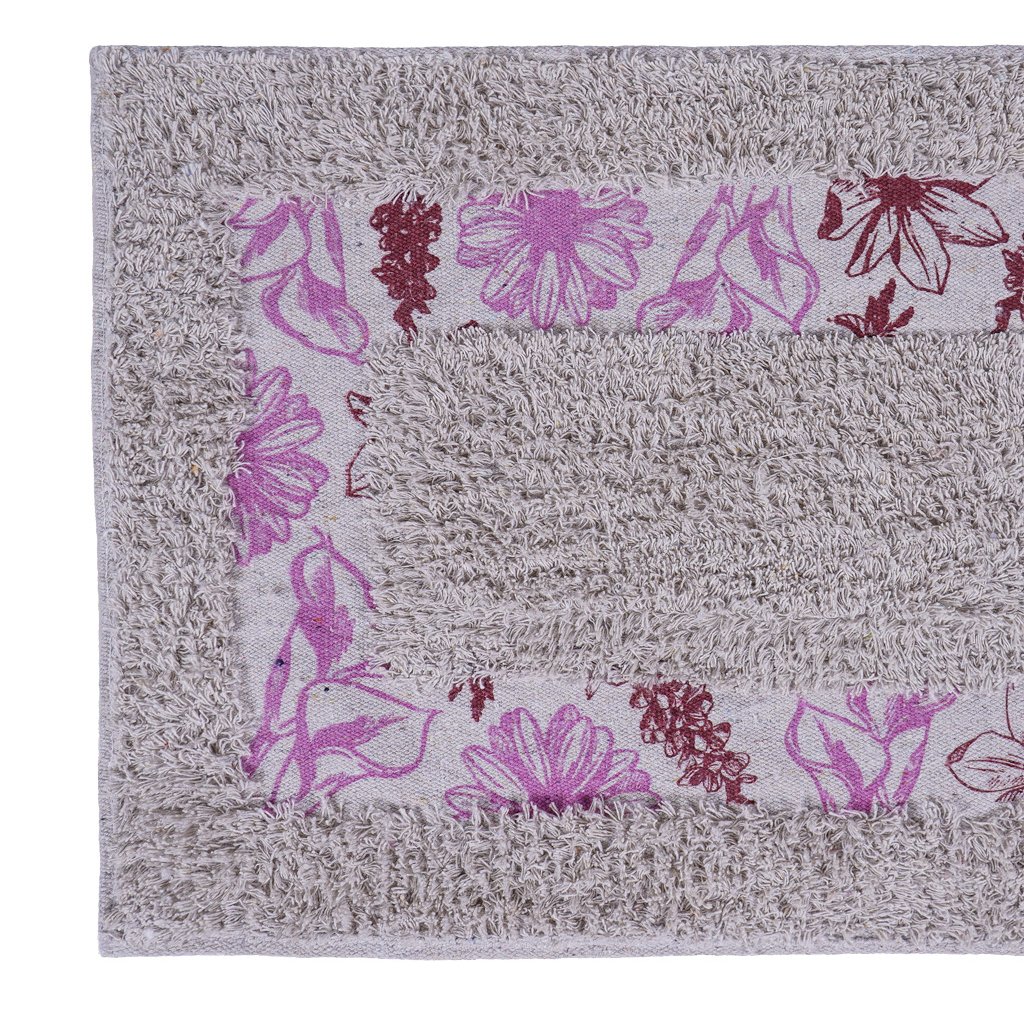 Tapete de Banheiro Slim Algodão 40x60cm Flowers