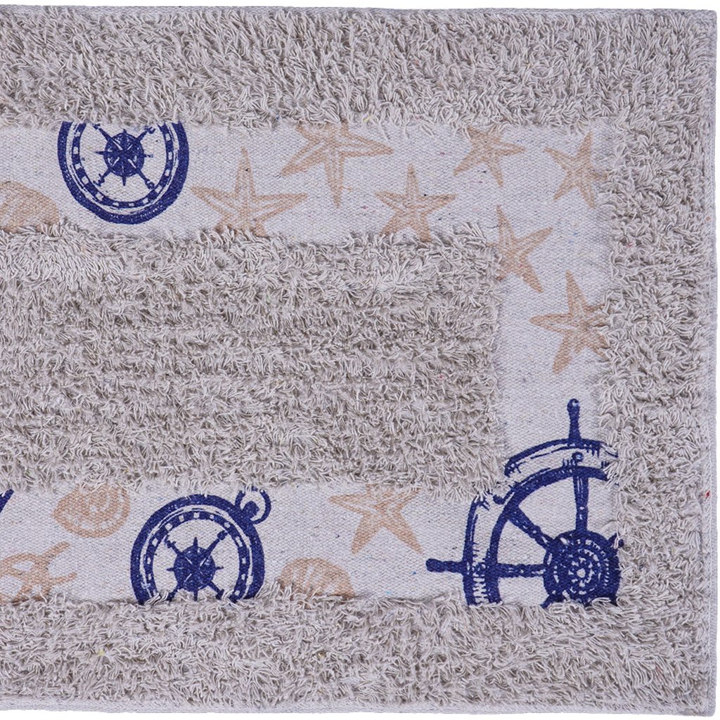 Tapete de Banheiro Slim Algodão 40x60cm Marinheiro
