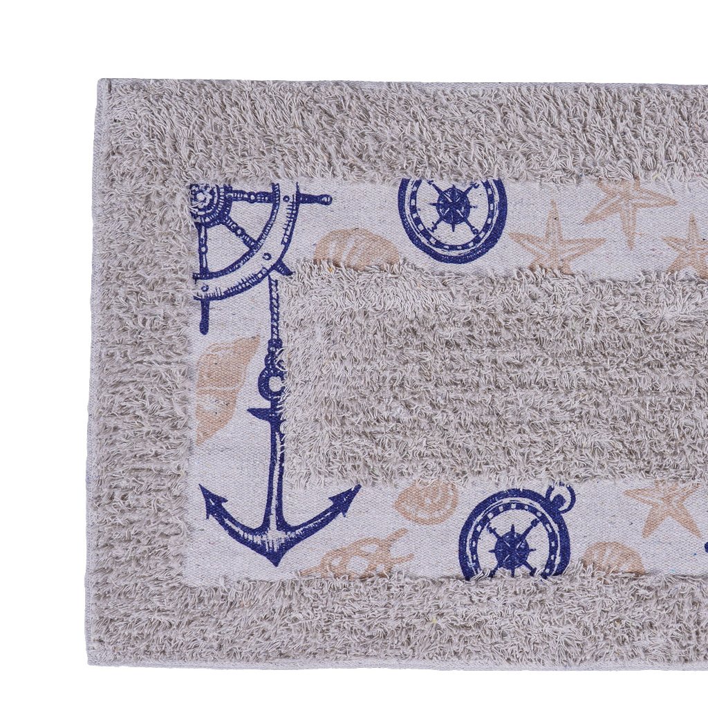 Tapete de Banheiro Slim Algodão 40x60cm Marinheiro