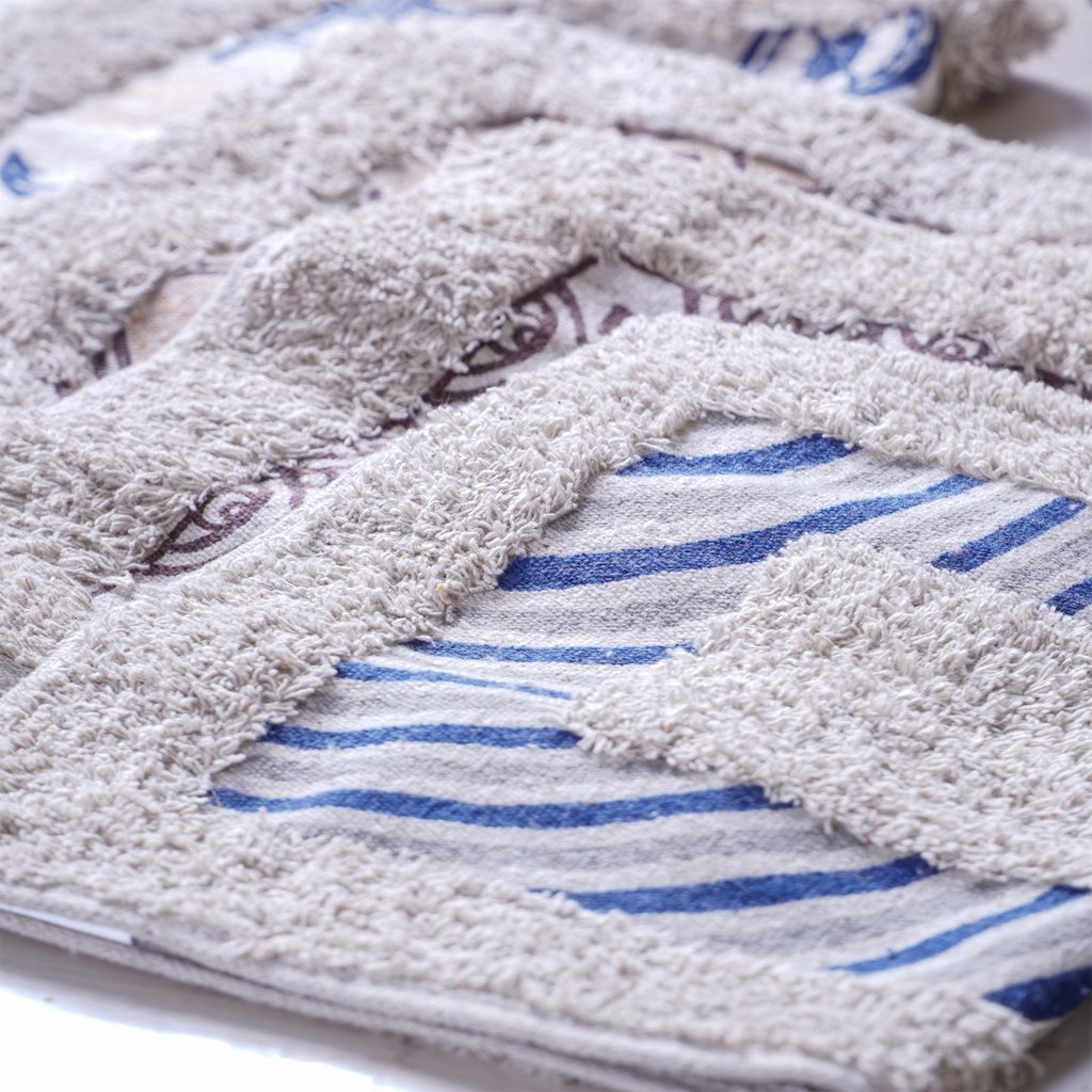 Tapete de Banheiro Slim Algodão 40x60cm Marinheiro Marrom