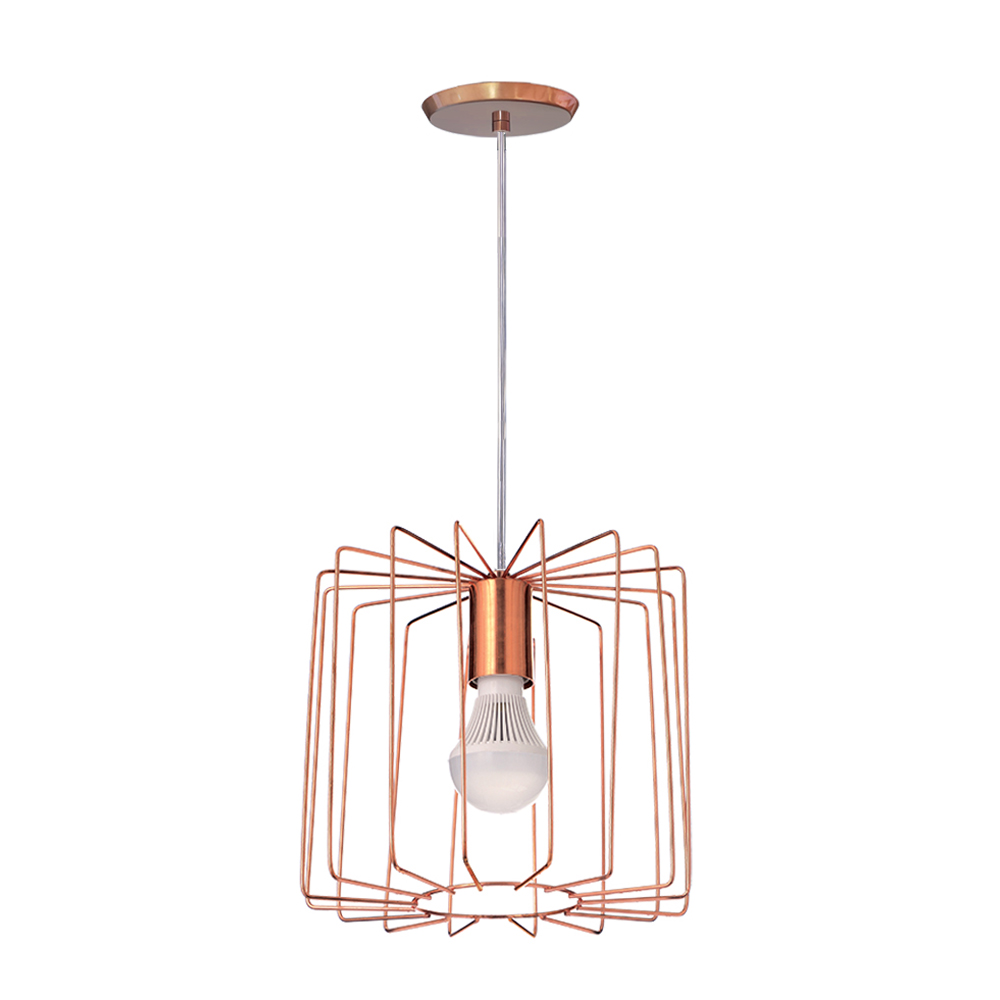 Pendente Aramado Cylinder Cobre