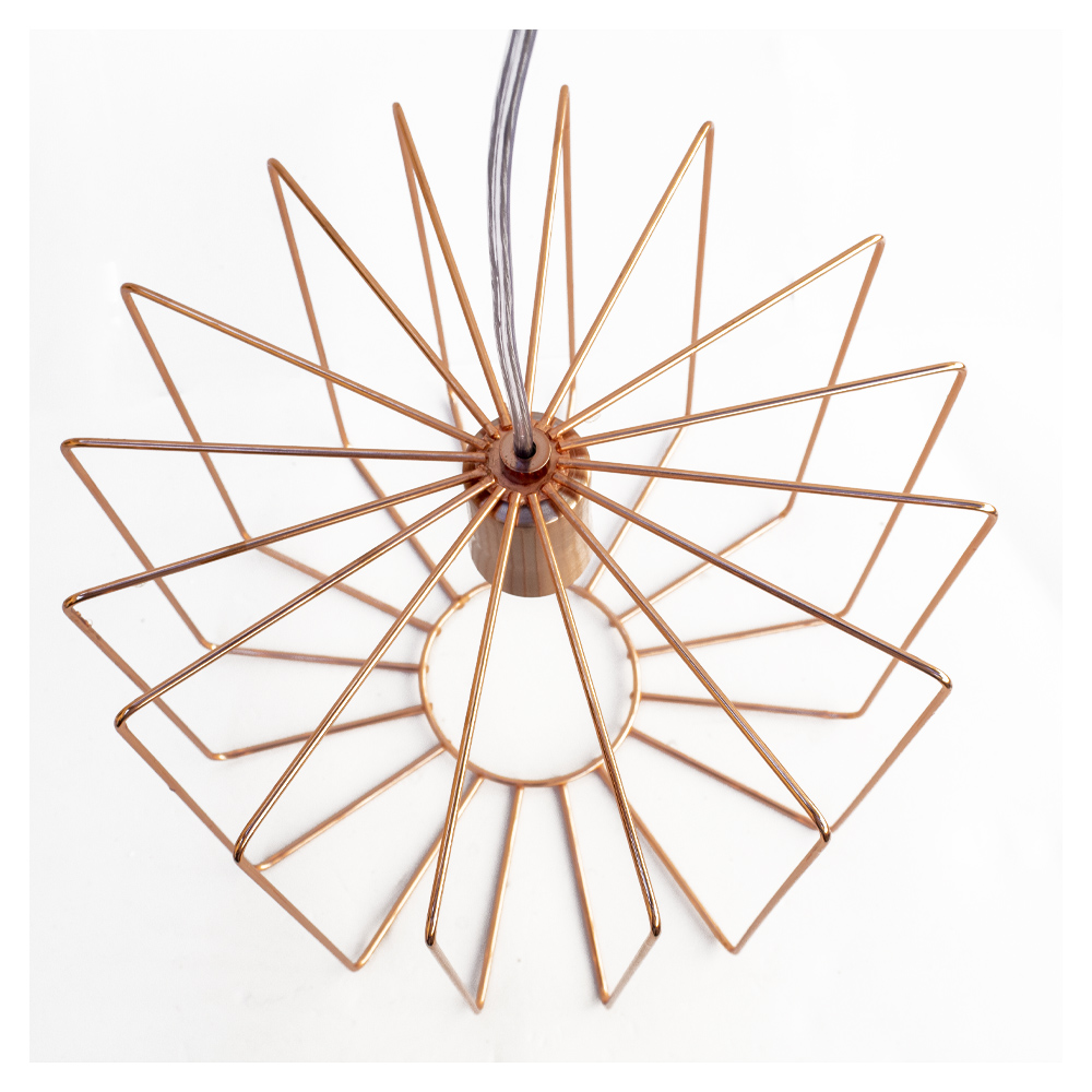 Pendente Aramado Cylinder Rose