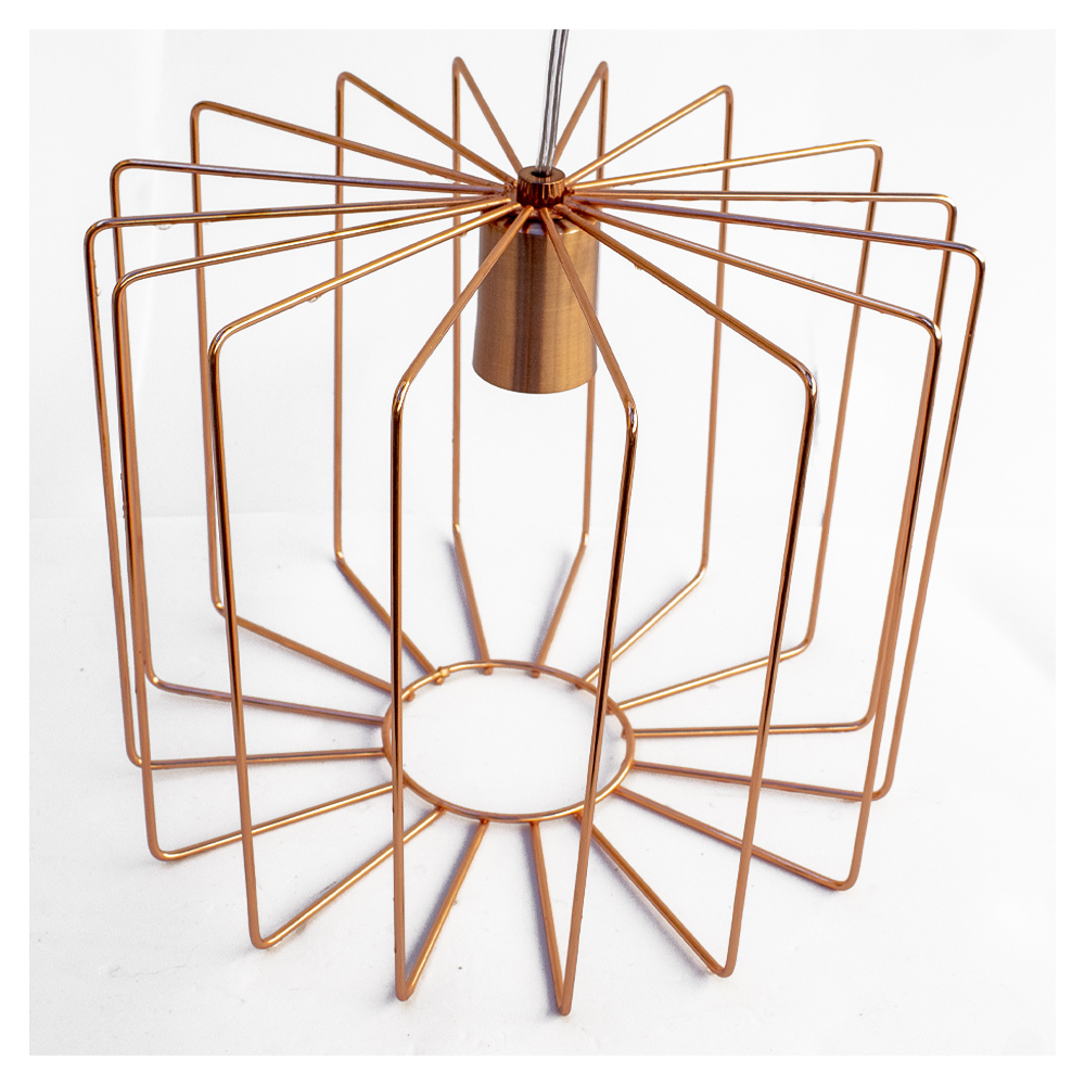 Pendente Aramado Cylinder Rose