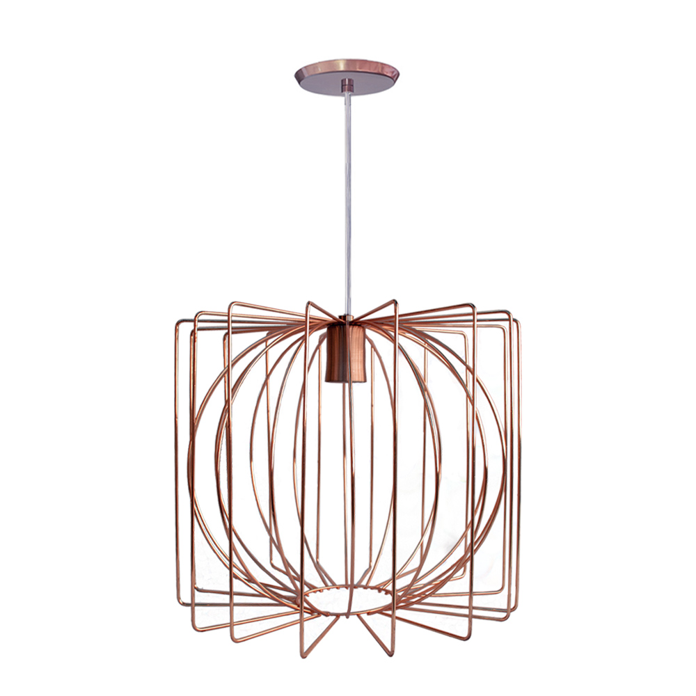 Pendente Aramado Orbe Rose