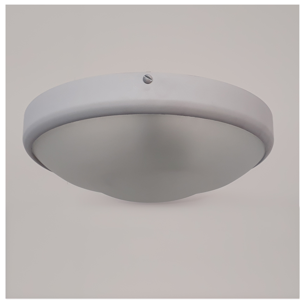 Plafon Circular De Alumínio Branco 25cm 2L