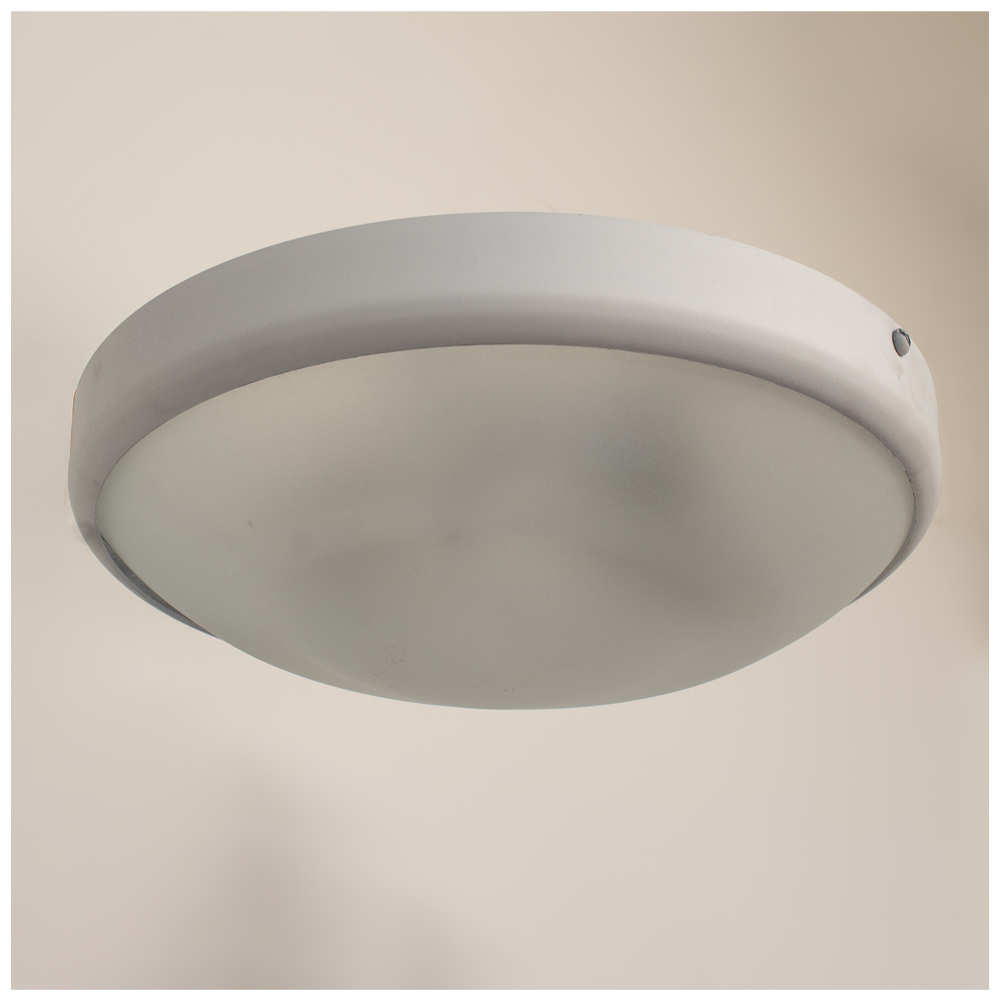 Plafon Circular De Alumínio Branco 25cm 2L